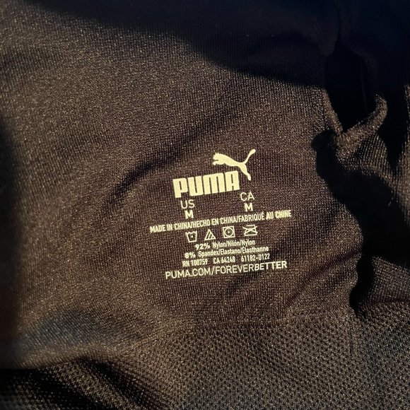 NWT Puma Seamless Bra Drycell Removable Cups Sport Stretch M Medium Black Silver - Picture 7 of 7